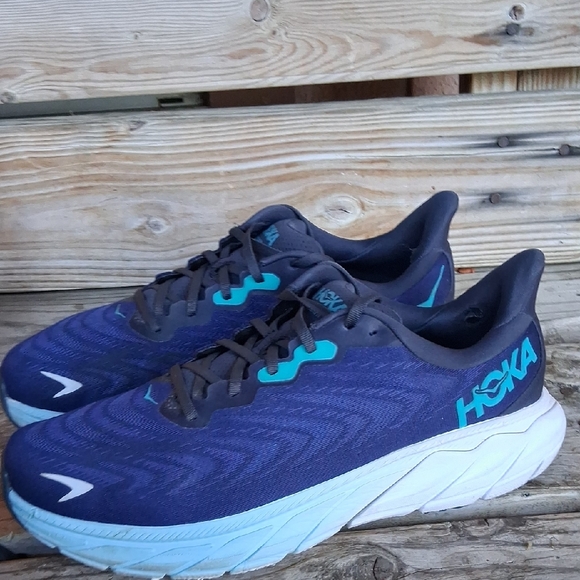 Hoka Arhai 6 Navy and Aqua Running Shoes - Picture 7 of 12